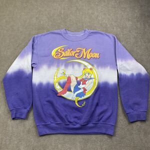 Sailor Moon Anime Crewneck Sweatshirt Mens Size Small Anime Cartoon AOP Purple